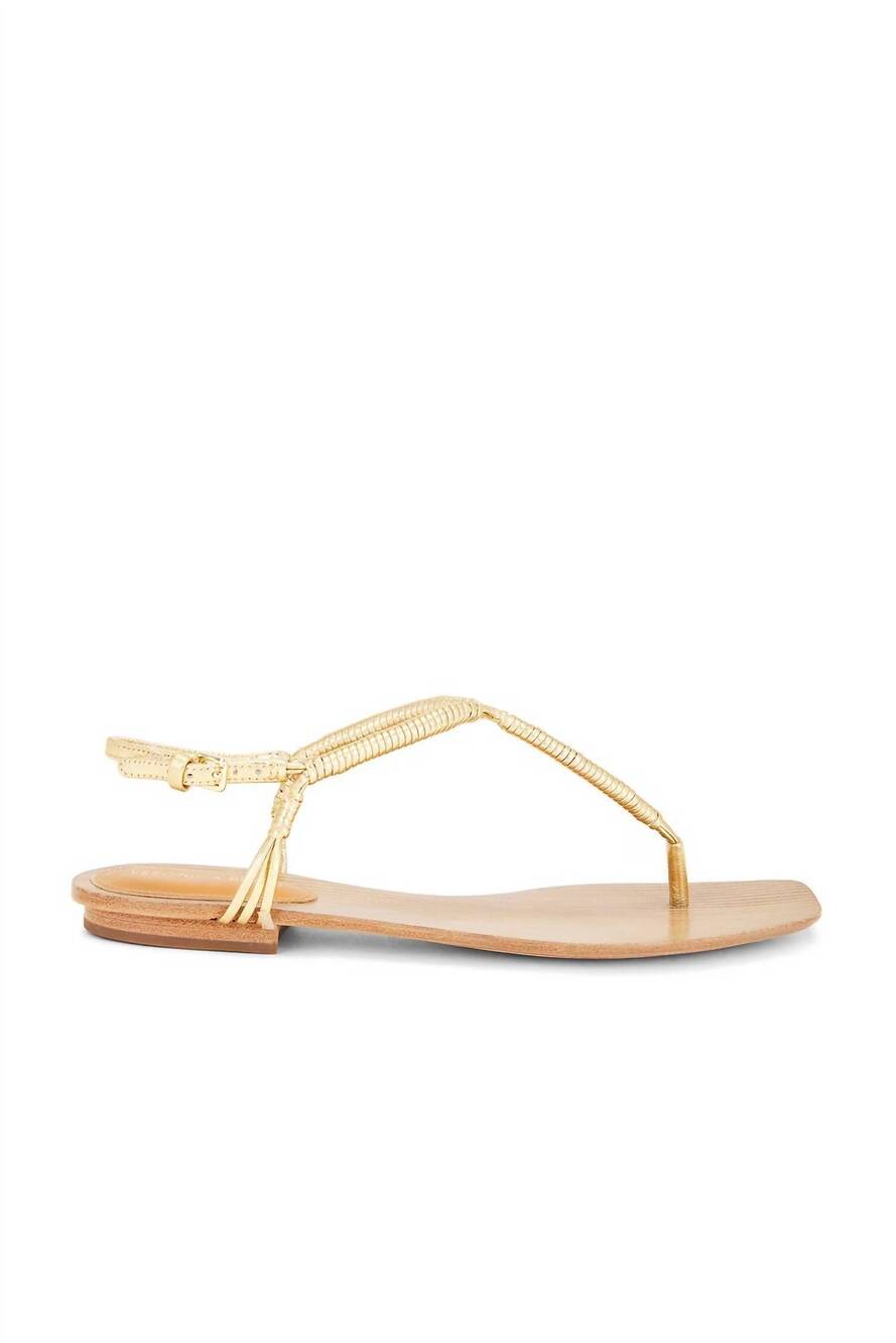 NEW VERONICA BEARD women's amelia leather sandal in gold